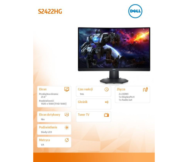Dell S2422HG - 639570 - zdjęcie 3
